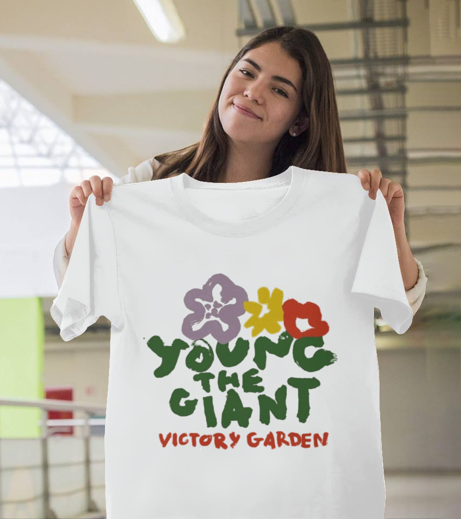 Young The Giant Victory Garden Purple Red Yellow Flowers T-Shirt