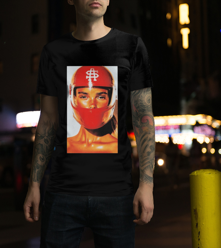 Sauna Sa Race Girl Helmet Icon Red Racing T-Shirt