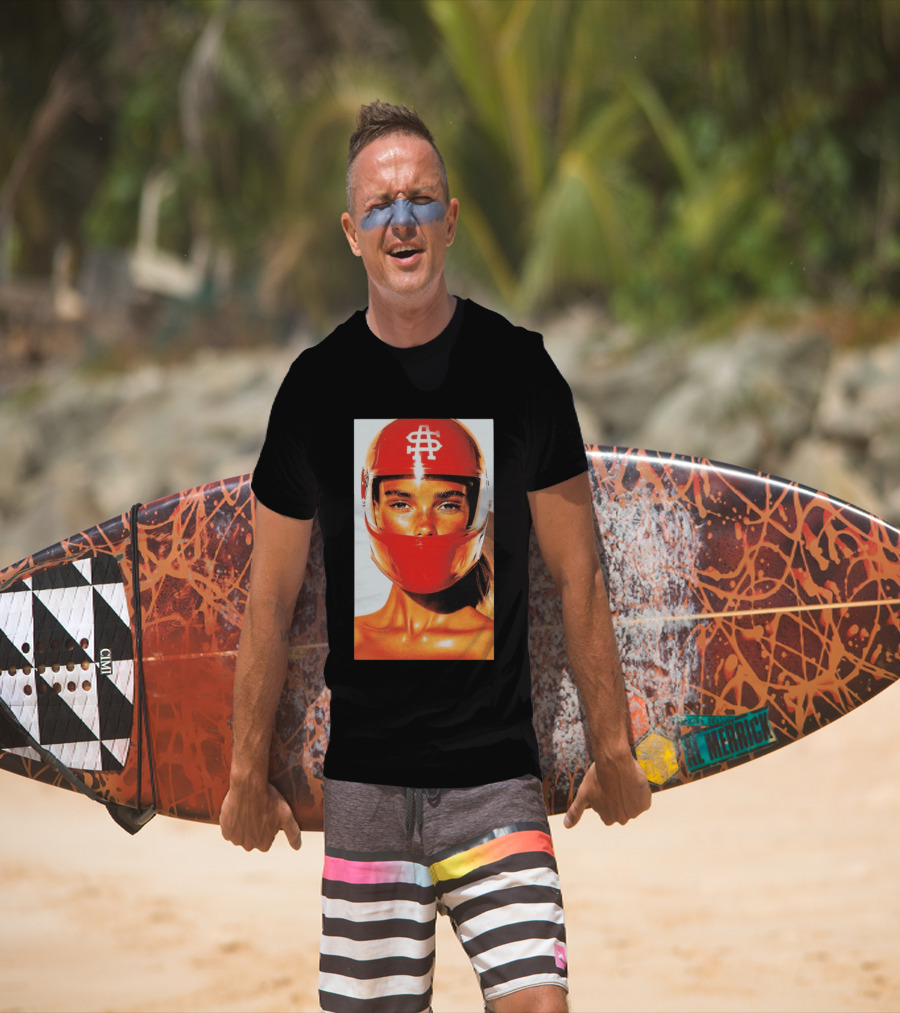 Sauna Sa Race Girl Helmet Icon Red Racing T-Shirt