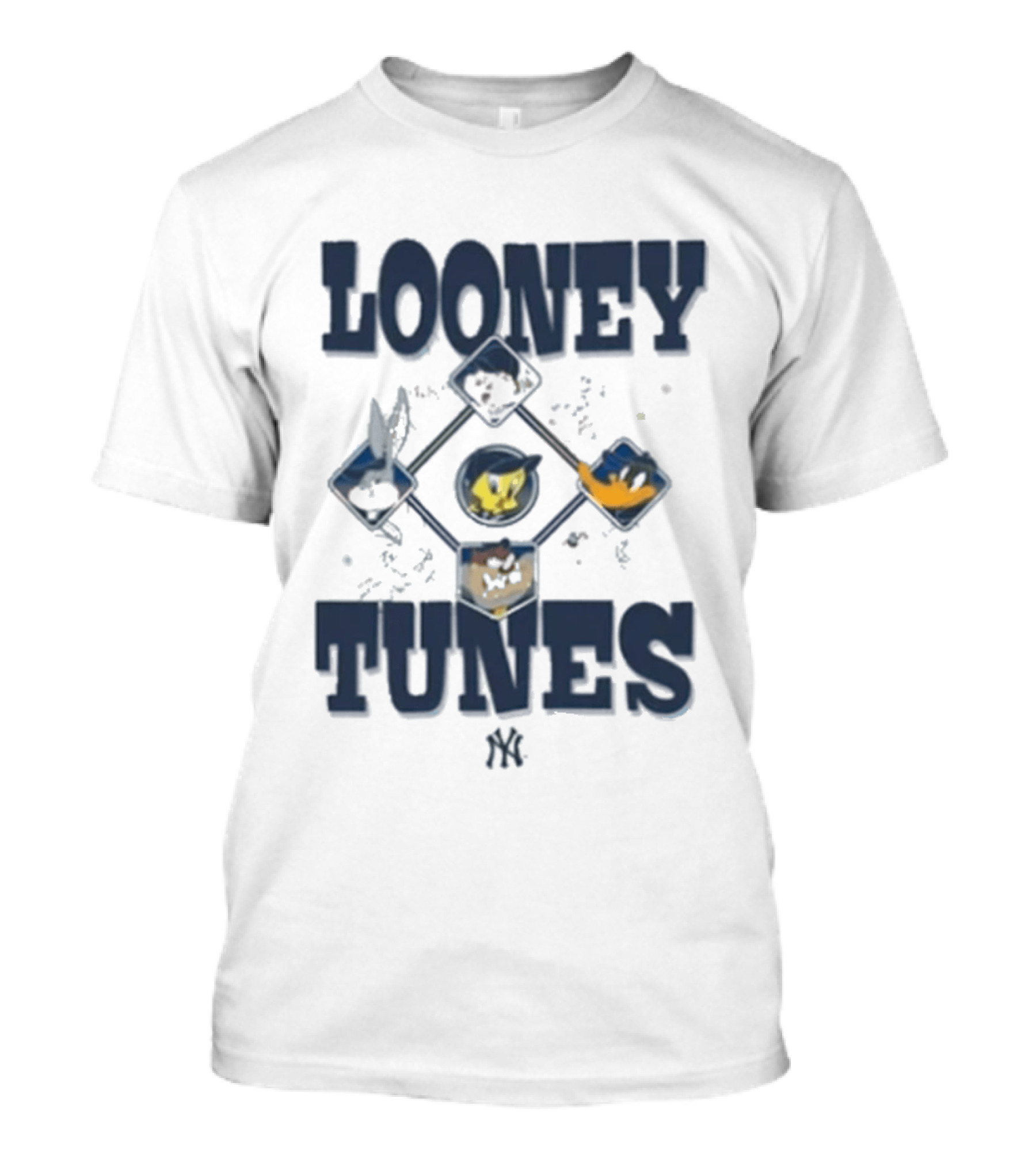 Looney Tunes New Era MLB MiLB Collection Diamond Chrome Bugs Taz Tweety Sylvester T-Shirt