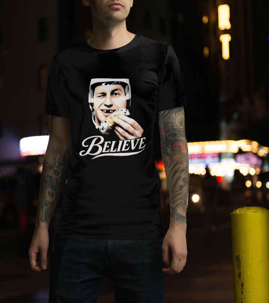 Believe Jack Hughes Big Head Philadelphia Flyers NHL T-Shirt