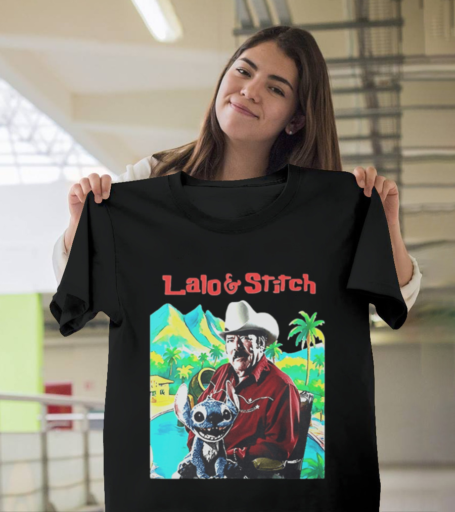 Lalo And Stitch Cowboy Hat Tropical T-Shirt