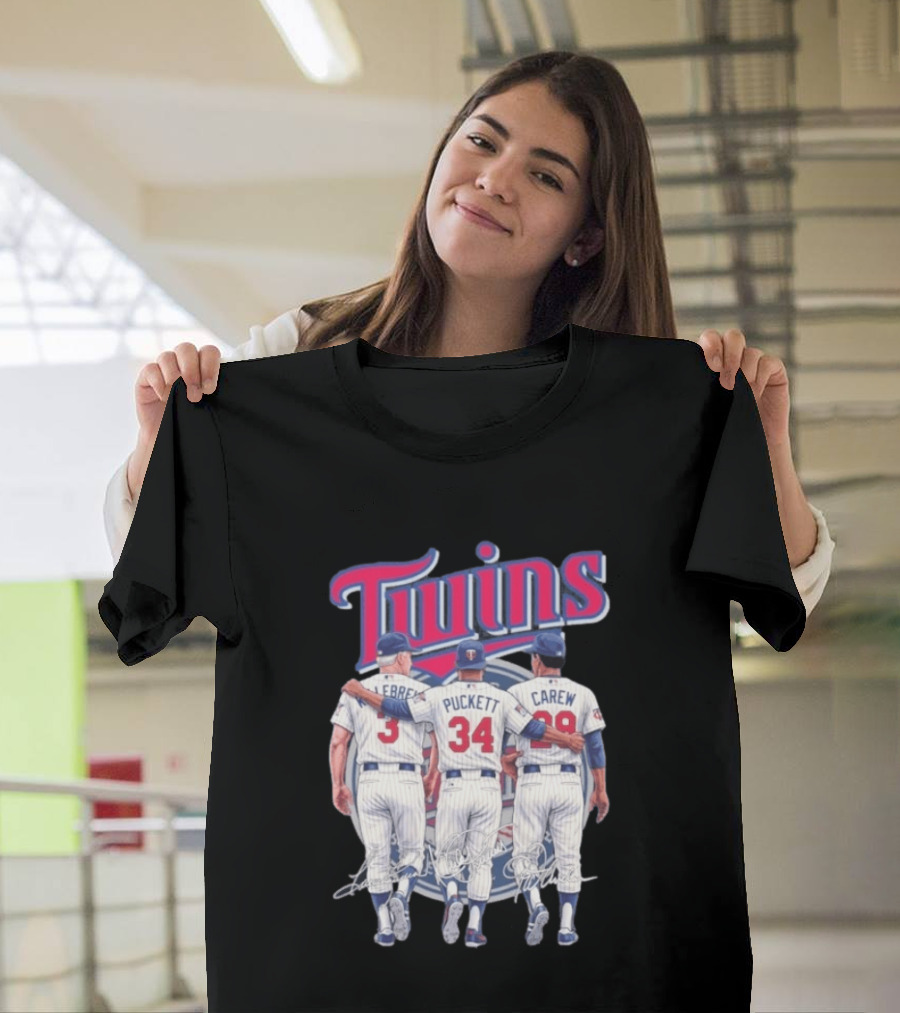 Minnesota Twins Legends Harmon Killebrew Kirby Puckett Rod Carew Classic Baseball T-Shirt