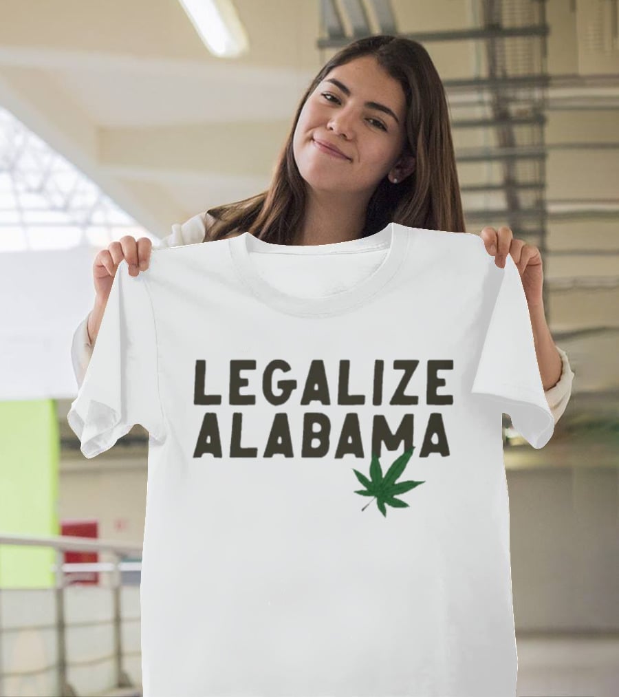 Legalize Alabama Cannabis Leaf Advocacy T-Shirt