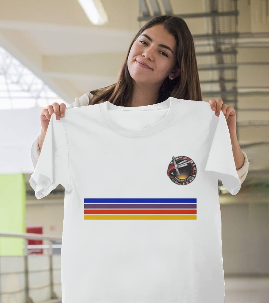 Ryan Gosling Project Hail Mary Mission Patch Rainbow Stripes T-Shirt