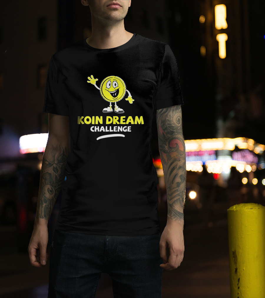 Koin Dream Challenge Smiling Coin Character With Sneakers T-Shirt
