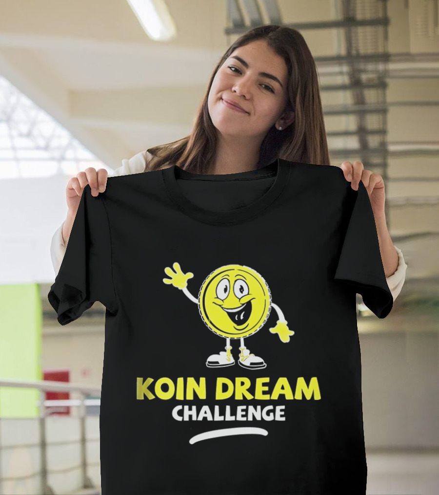 Koin Dream Challenge Smiling Coin Character With Sneakers T-Shirt
