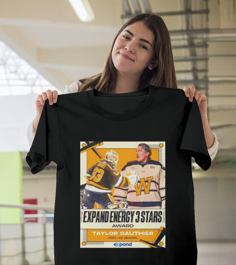Pittsburgh Penguins Expand Energy 3 Stars Award Taylor Gauthier 2025 26 Season T-Shirt