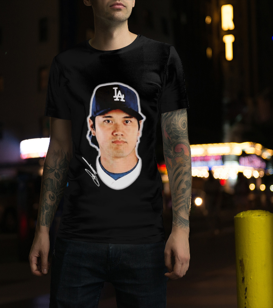 Los Angeles Dodgers Shohei Ohtani Headliner Authentic Baseball Fan Gear T-Shirt
