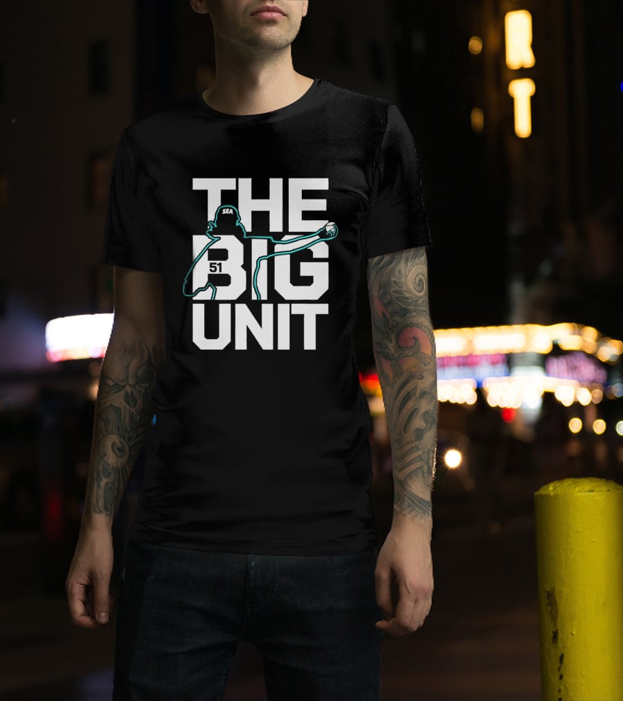 The Big Unit Randy Johnson Seattle Mariners Baseball Pitcher T-Shirt