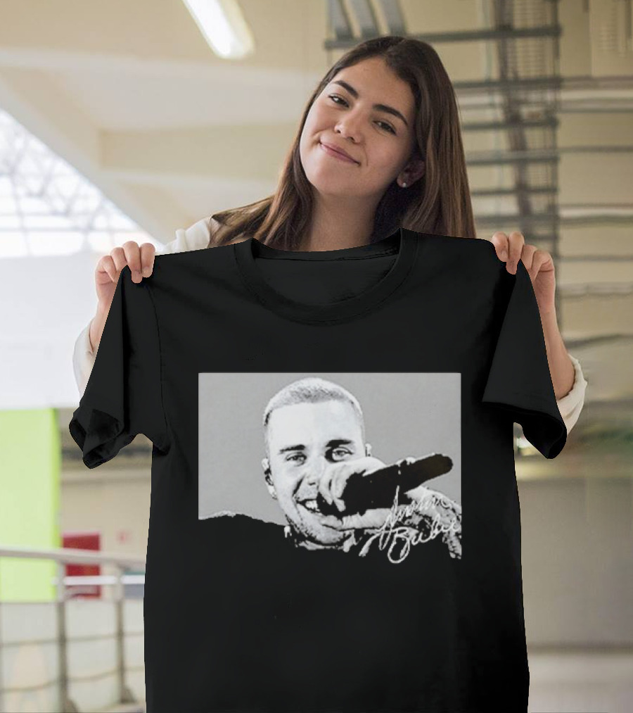 Justin Bieber Coachella Concert Signature Microphone Performance T-Shirt