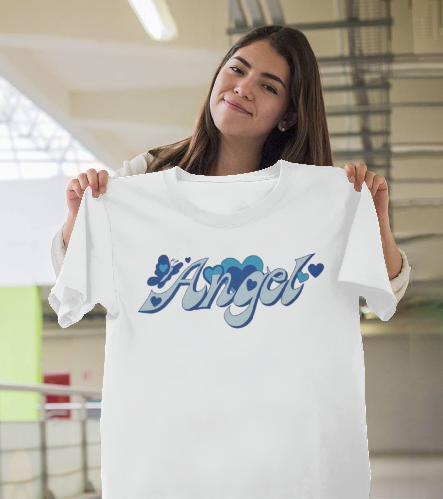 Angel Butterfly Heart Blue Hearts Big Bud Press T-Shirt