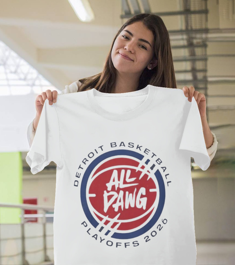Detroit Basketball All Dawg Playoffs 2026 T-Shirt