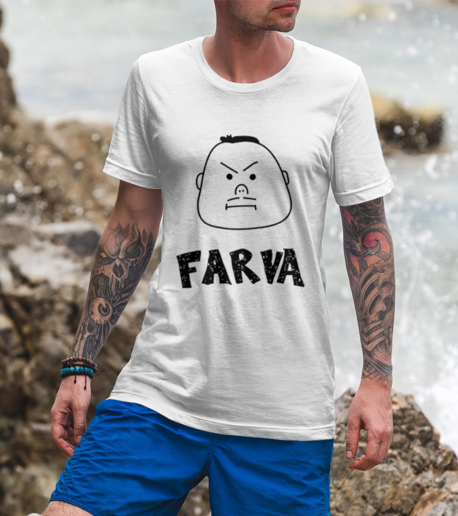 Farva Cartoon Big Head Bachelor Party Drawing T-Shirt