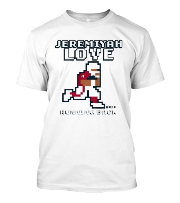 JEREMIYAH LOVE BALLER Pixel Art Retro Style Football Player T-Shirt
