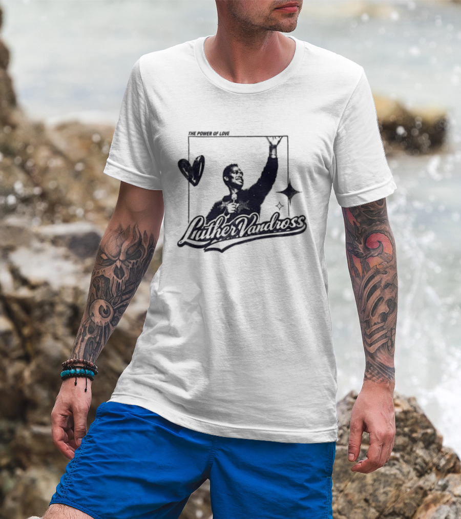 Luther Vandross R&B Only Power Of Love Heart And Star T-Shirt