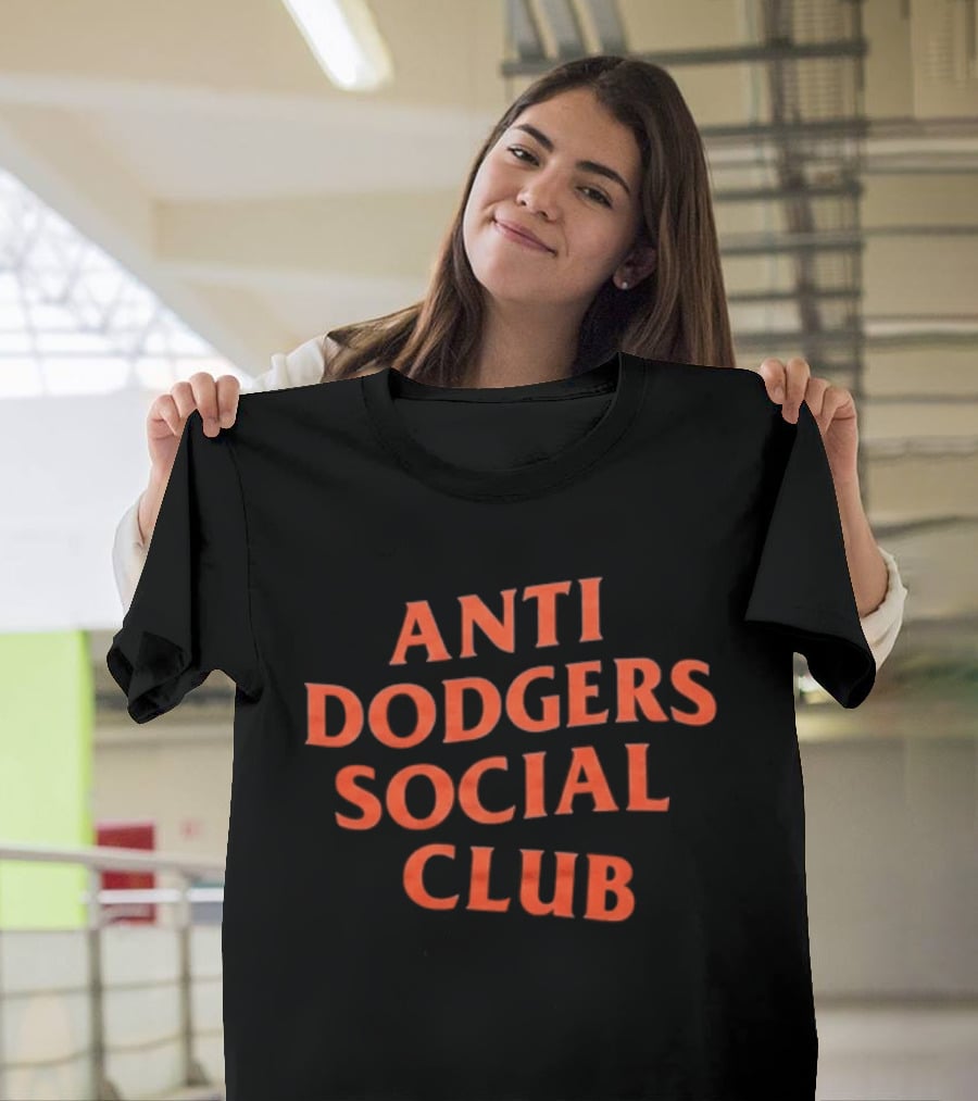 Anti Dodgers Social Club Trendy Baseball Rivalry T-Shirt