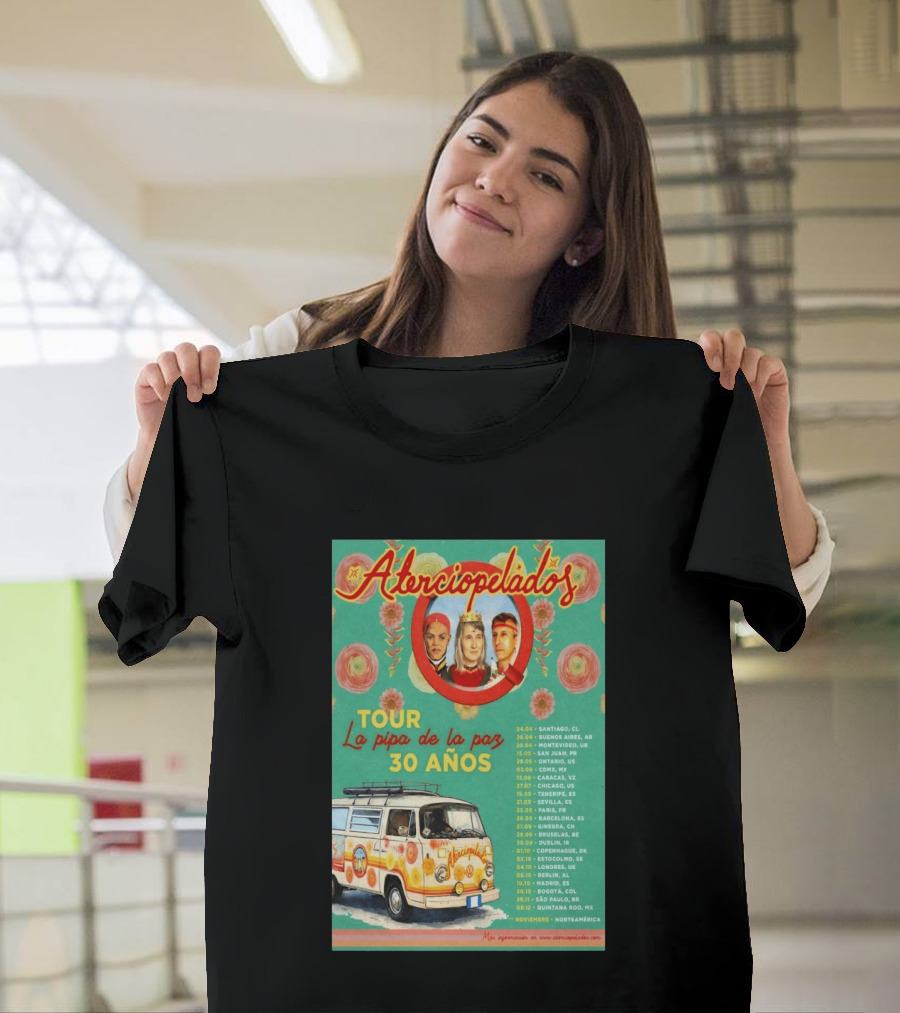 Aterciopelados Tour La Pipa De La Paz 30 Años 2026 Concert Dates And Locations T-Shirt