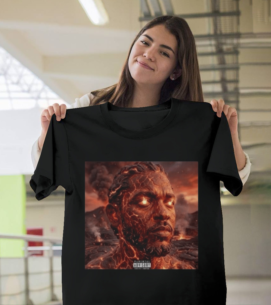 Kendrick Lamar Fireman Album 2026 Lava Eruption Cover T-Shirt