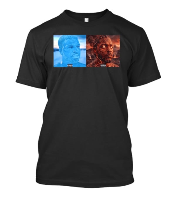 Drake Iceman Kendrick Lamar Fireman Album Cover Mashup T-Shirt