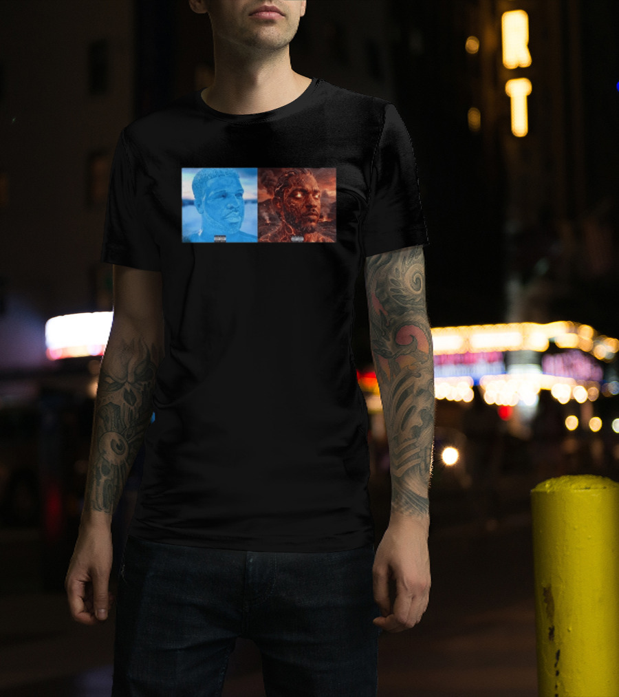 Drake Iceman Kendrick Lamar Fireman Album Cover Mashup T-Shirt