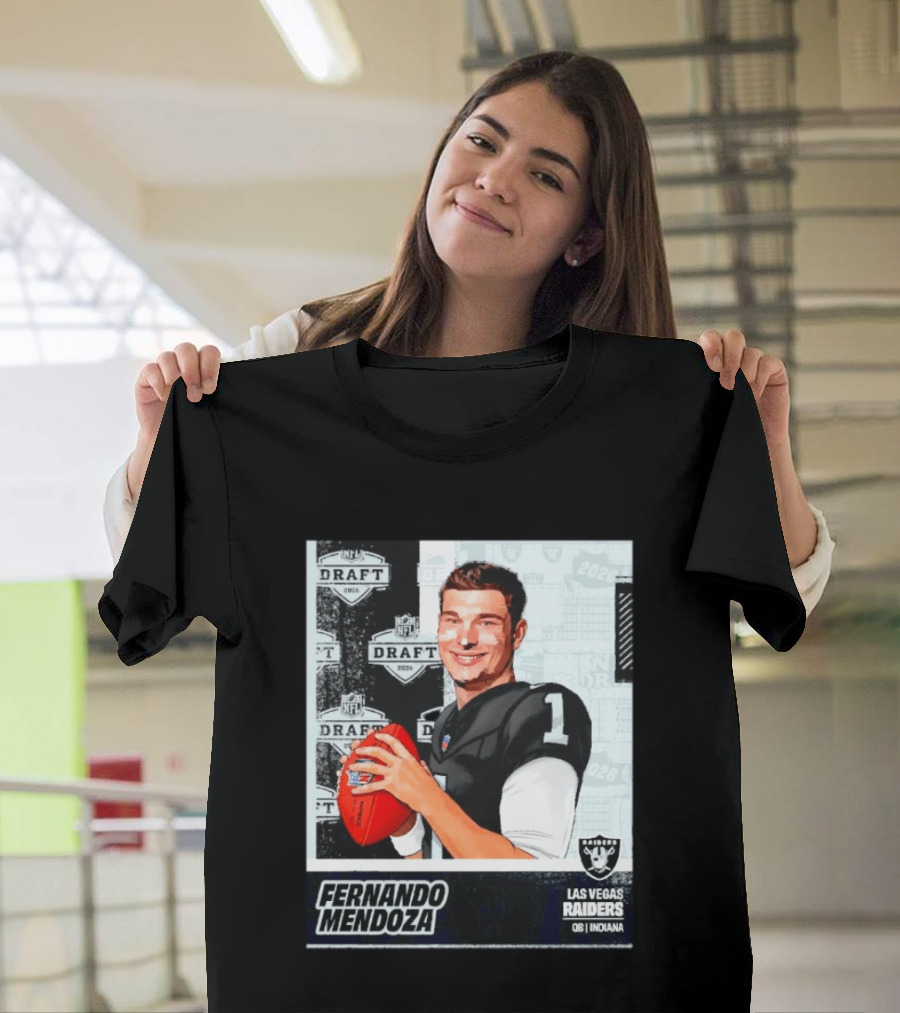 Fernando Mendoza Las Vegas Raiders 2026 Draft QB Indiana NFL T-Shirt