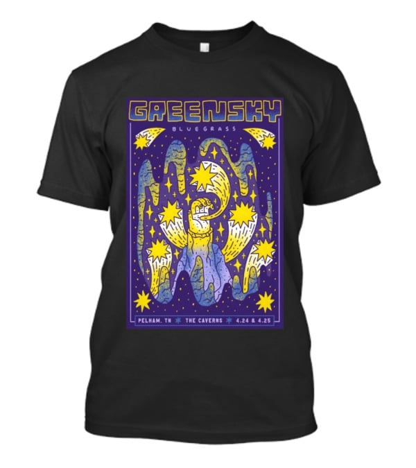 Greensky Bluegrass Pelham TN The Caverns April 24 25 2026 Cosmic Stars And Swirls T-Shirt