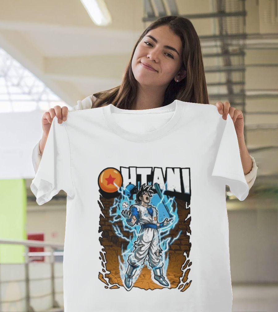 Ohtani Dragon Ball Z Power Up Saiyan Baseball Fusion T-Shirt