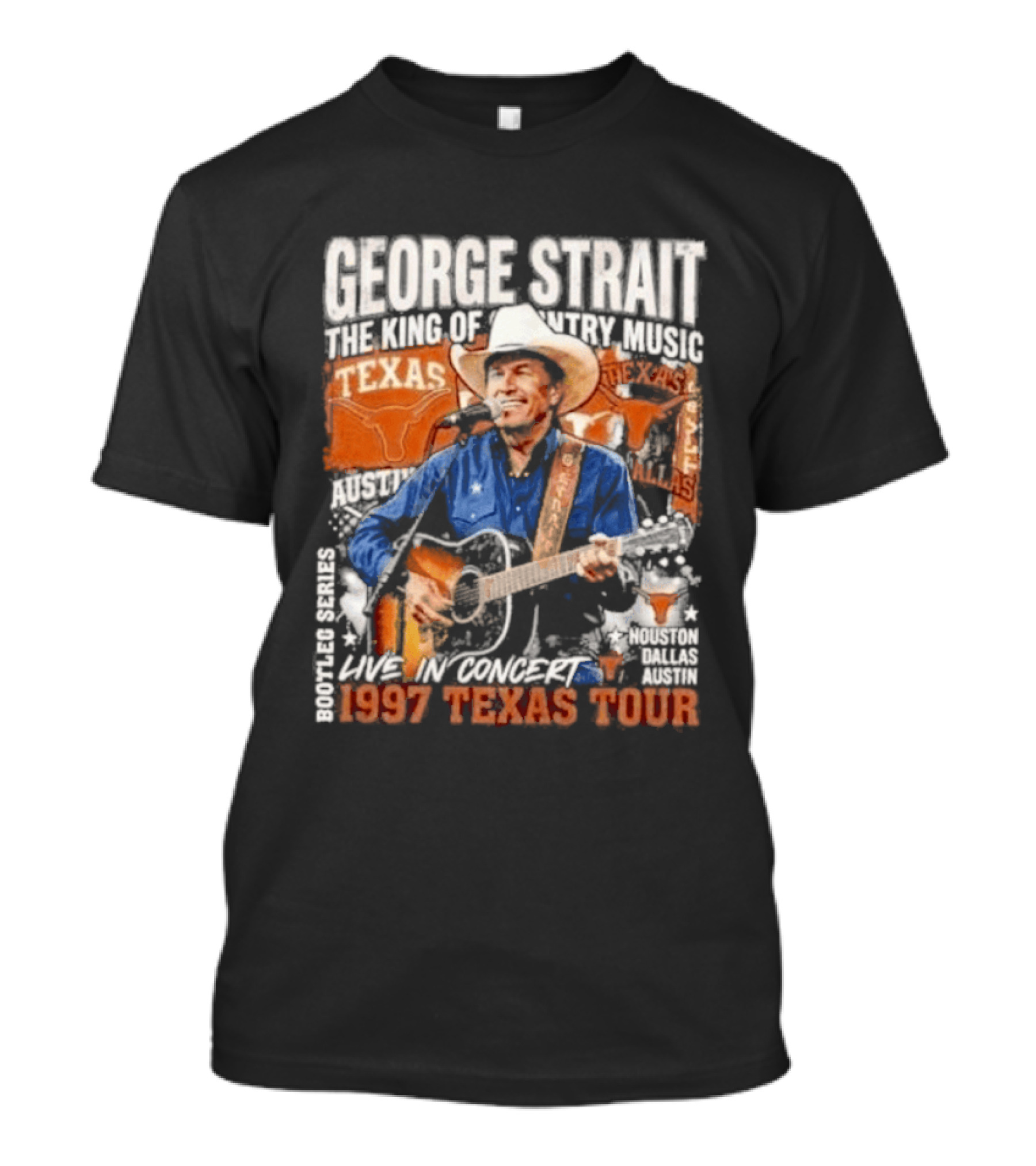 George Strait The King Of Country Music 1997 Texas Tour May 15 2026 Moody Center Austin TX NCAA Texas Longhorns T-Shirt