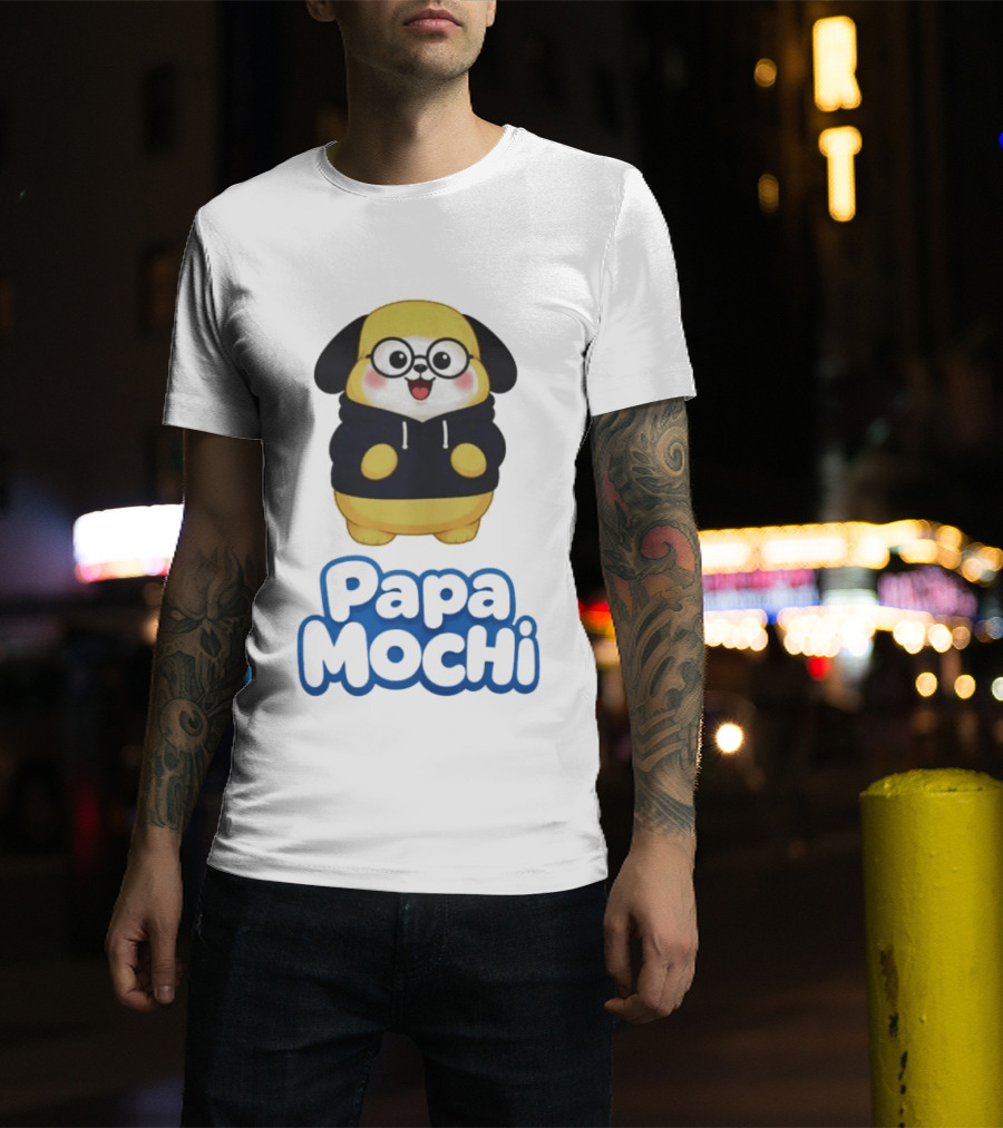 Papa Mochi Cute Character With Glasses T-Shirt