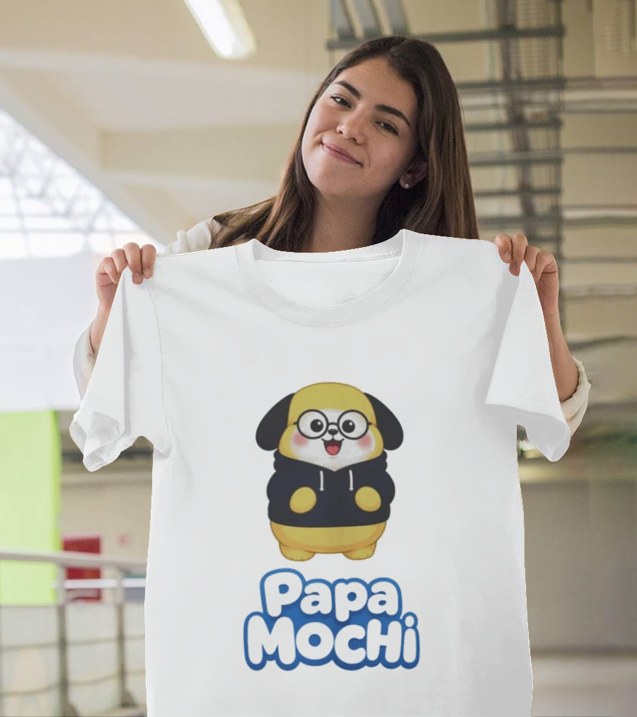 Papa Mochi Cute Character With Glasses T-Shirt
