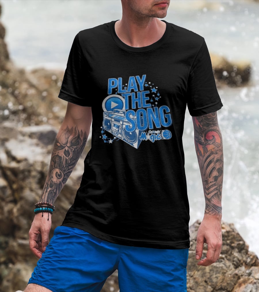 Play The Song Orlando Magic Boombox And Stars T-Shirt