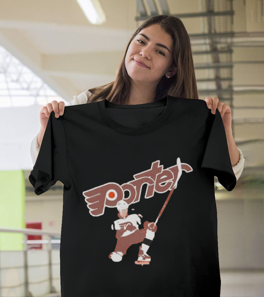 Porter Martone Philadelphia Flyers Hockey Player Action Pose T-Shirt