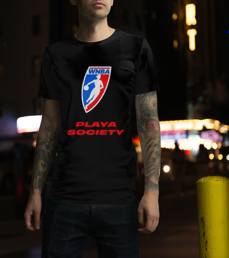 WNBA Playa Society Women's National Basketball Association T-Shirt