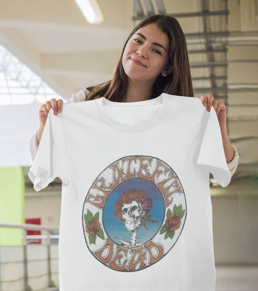 Grateful Dead 1970s Bertha Skull And Roses T-Shirt
