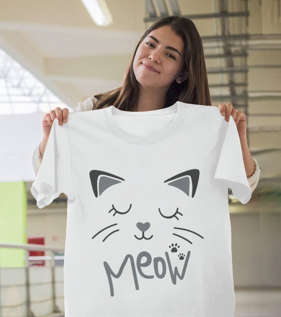The Boys Starlight Meow Cat Face With Ears And Whiskers T-Shirt
