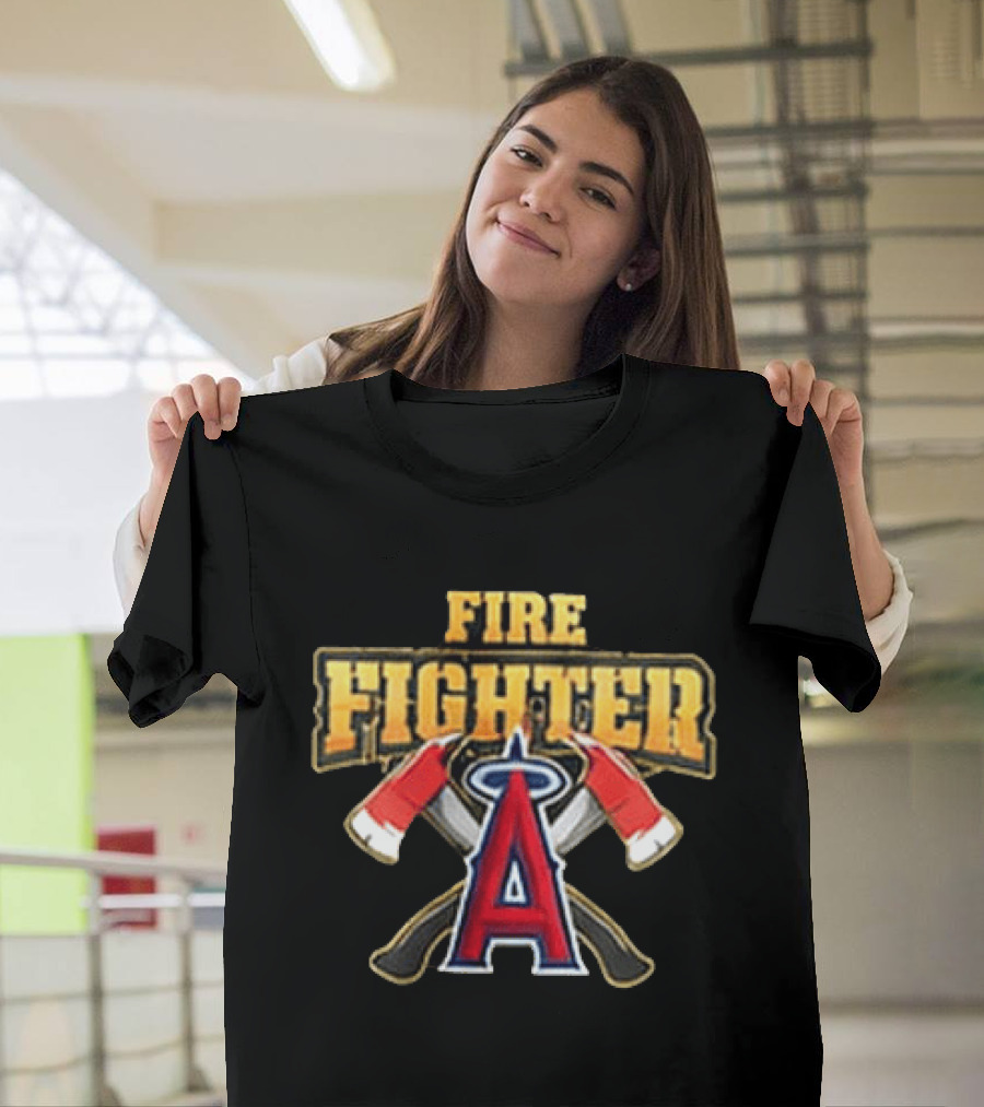 2026 Angels Firefighter Appreciation Giveaway Fire Fighter Axes T-Shirt