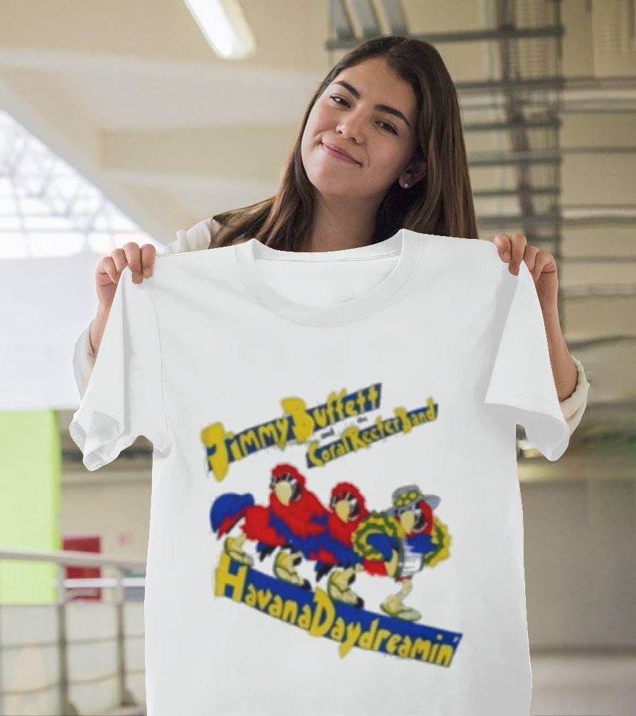 Jimmy Buffett Coral Reefer Band Havana Daydreamin Parrot 1997 Tour T-Shirt