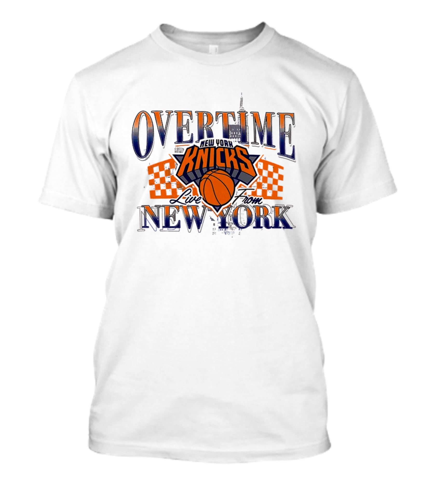 Overtime New York Knicks Live From New York Basketball T-Shirt