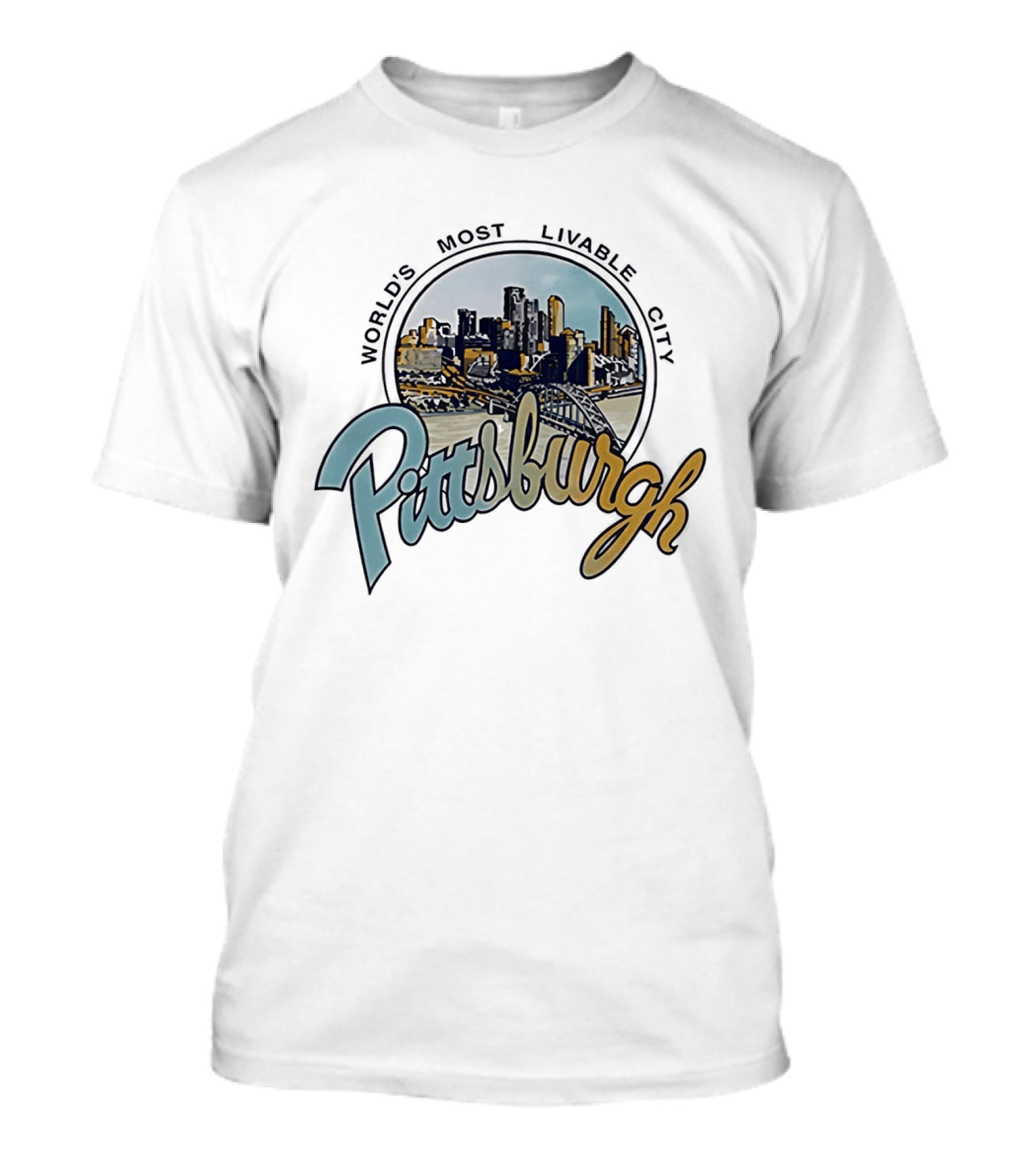 World's Most Livable City Pittsburgh Skyline T-Shirt