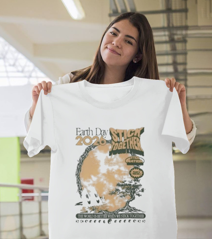 Earth Day 2026 Stick Together Save Animals Power Protection T-Shirt