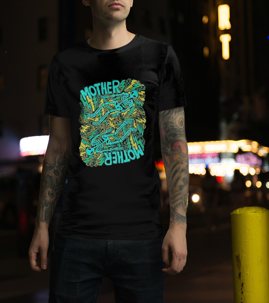 Mother Mother Grief Chapter Au Tour Lightning Figures And Neon T-Shirt