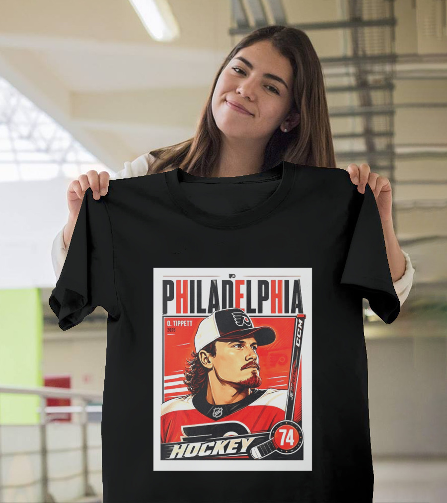 Owen Tippett 74 Philadelphia Flyers Hockey Vintage Style 2025 T-Shirt