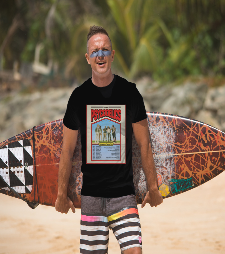 The Psycodelics Summer Tour 26 Concert Dates And Locations T-Shirt