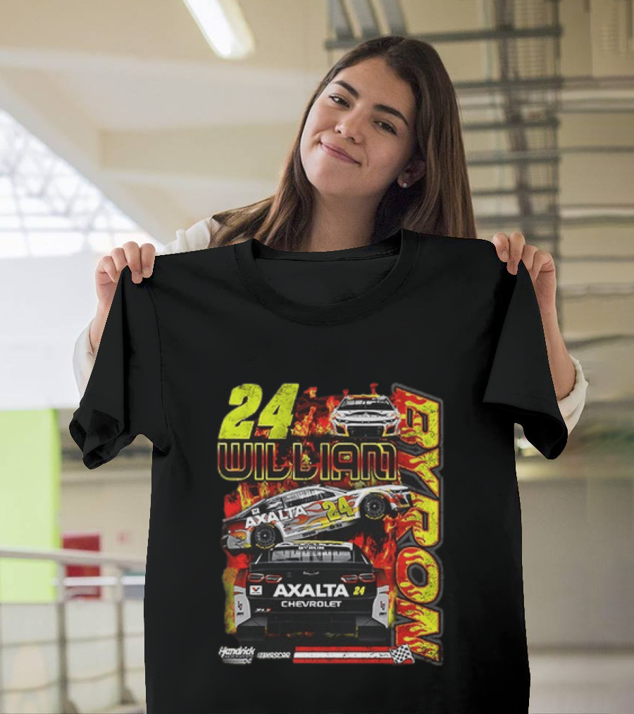 William Byron 24 Axalta Chevrolet Flames Racing Hendrick Motorsports T-Shirt