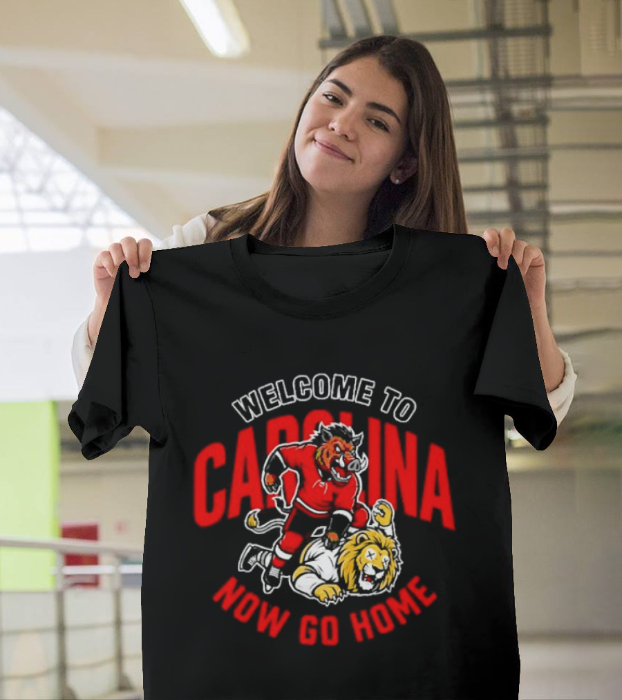 Welcome To Carolina Now Go Home Hurricanes Lion Dual Concept T-Shirt