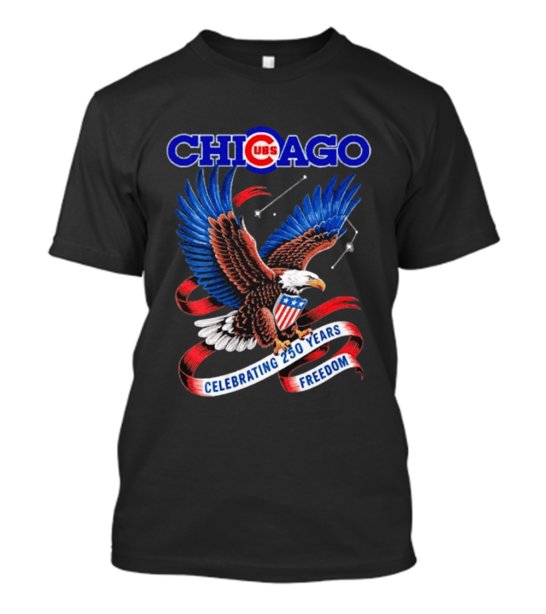 Chicago Cubs Bald Eagle Celebrating 250 Years Freedom T-Shirt