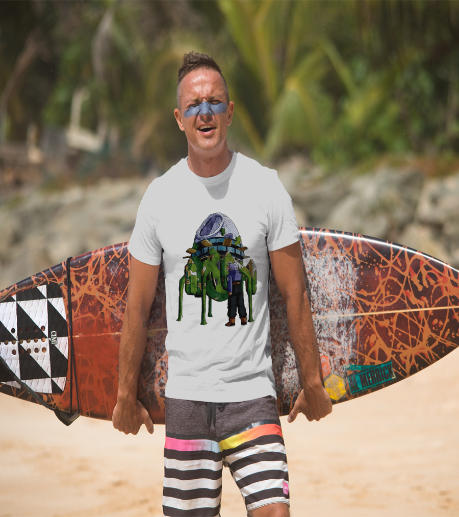 Dragon Ball Z Future Trunks Capsule Corp Time Machine Scene T-Shirt