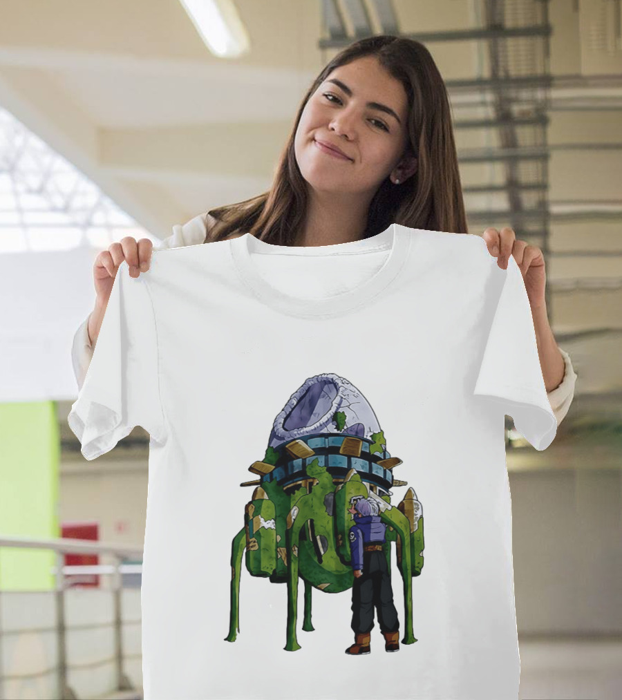 Dragon Ball Z Future Trunks Capsule Corp Time Machine Scene T-Shirt