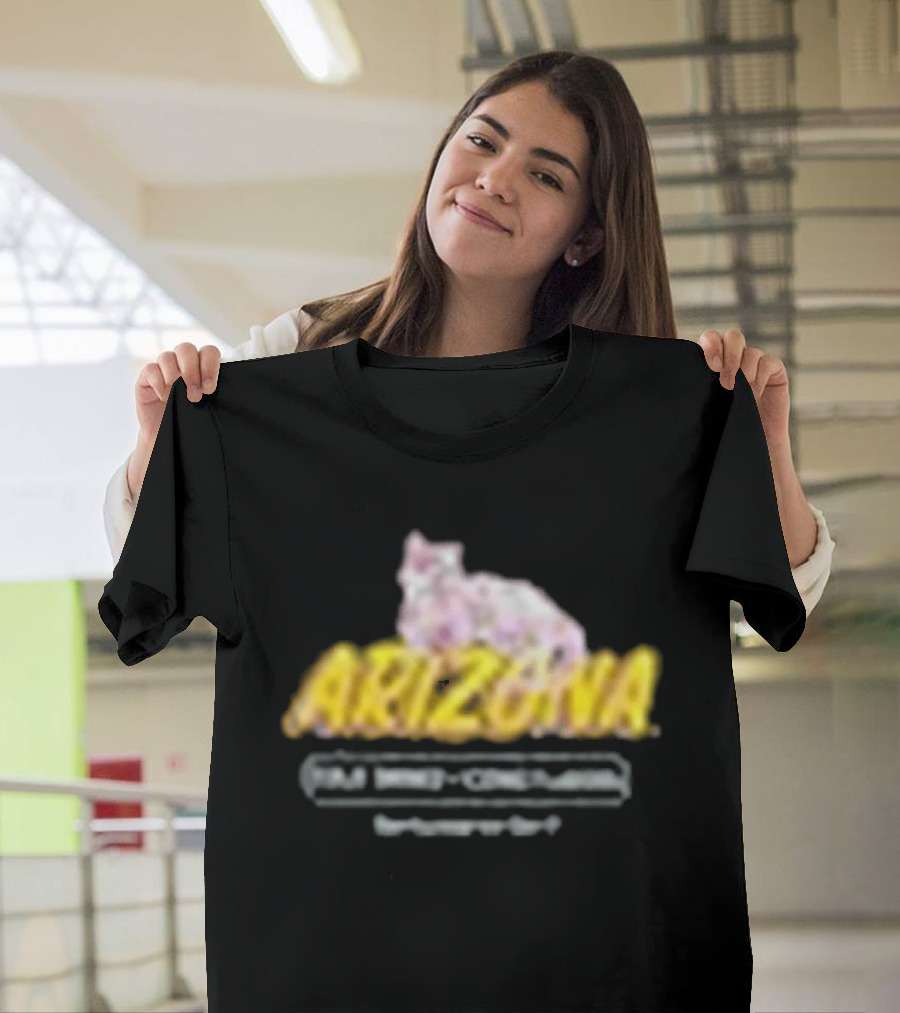 Arizona Black Cherry Blossom Bodega Cat T-Shirt